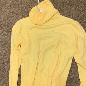 yellow long sleeve turtle neck
